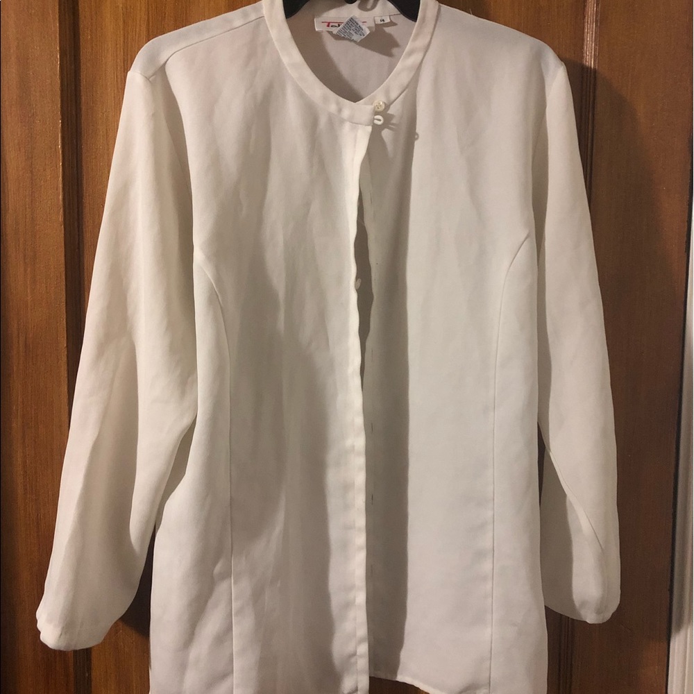 White/cream button down